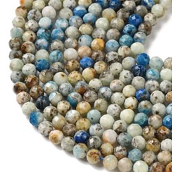 Natural Blue Azurite Beads Strands&nbsp;GG-CBAE031-A03-4mm