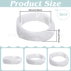 2Pcs Resin Bangles&nbsp;BJEW-UN0001-74
