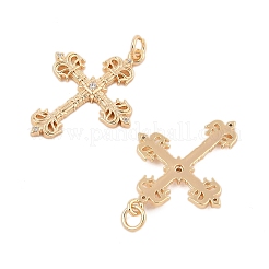 Brass Micro Pave Cubic Zirconia Pendants&nbsp;KK-L223-007G
