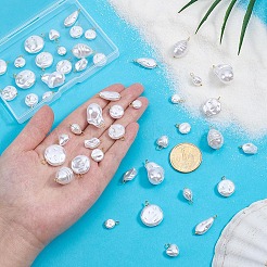 48Pcs 12 Styles Plastic Imitation Pearl Pendants&nbsp;FIND-PH0059-53