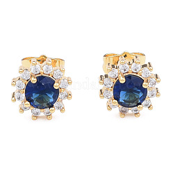 Cubic Zirconia Flower Stud Earrings&nbsp;EJEW-N011-60