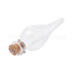5Pcs 304 Stainless Steel Glass Cork Bottle Big Pendants&nbsp;PALLOY-JF04650