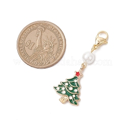 10Pcs Christmas Tree Alloy Enamel Pendant Decorations&nbsp;HJEW-JM03817
