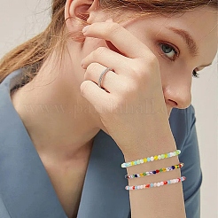 10 Strands 5 Colors Electroplate Glass Beads Strands&nbsp;EGLA-YW0003-89A