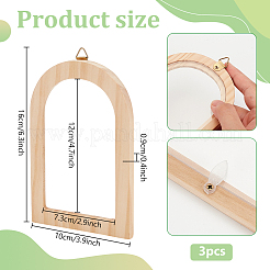Unfinished Wood Arch Shape Picture Frames for Arts Crafts&nbsp;AJEW-WH0270-417