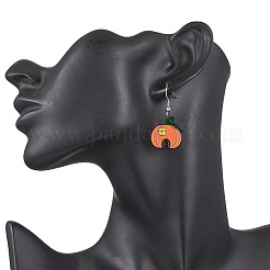 Halloween Theme Alloy Enamel Dangle Earrings&nbsp;EJEW-JE06477