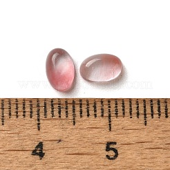 Synthetic Cherry Quartz Glass Cabochons&nbsp;G-F605E-14A