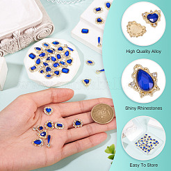 48Pcs 12 Styles Alloy Rhinestone Cabochons&nbsp;MRMJ-TA0001-45C