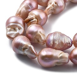 Natural Nucleated Pearl Beads Strands&nbsp;PEAR-B004-15E-01D