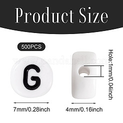 500Pcs Acrylic Beads&nbsp;SACR-TA0001-55G