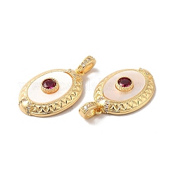 Brass Pave Cubic Zirconia Pendants&nbsp;KK-I703-08G-02