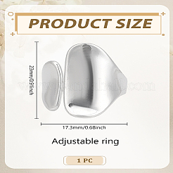 1Pc Geometric Brass Open Cuff Rings for Women&nbsp;RJEW-LP0003-51
