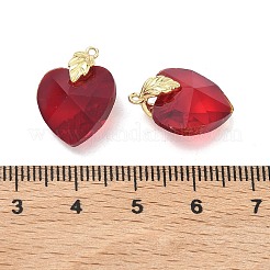 Brass Glass Pendants&nbsp;KK-H259-07G