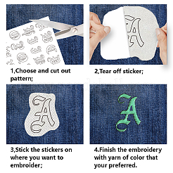 4 Sheets 11.6x8.2 Inch Stick and Stitch Embroidery Patterns&nbsp;DIY-WH0455-108