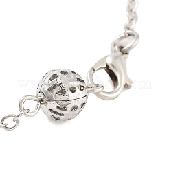 Rack Plating Iron Hollow Ball Brass Cable Chain Bracelets for Women&nbsp;BJEW-P325-04G