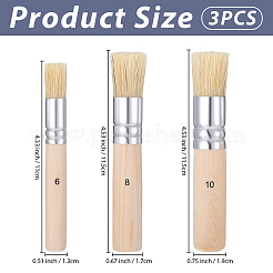 3Pcs Pig Bristle Oil Painting Brush Sets&nbsp;OFST-CP0001-23C
