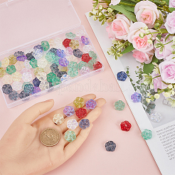 100Pcs Spray Painted Transparent Glass Beads&nbsp;GLAA-SC0002-40