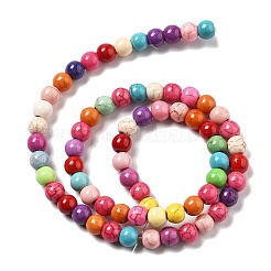 Synthetic Turquoise Beads Strands&nbsp;G-B140-A01-6mm
