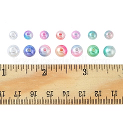 420Pcs 12 Style Rainbow ABS Plastic Imitation Pearl Beads&nbsp;OACR-FS0001-27