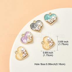 Light Gold Alloy Enamel Pendants&nbsp;ENAM-YW0003-71