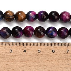 Natural Tiger Eye Beads Strands&nbsp;G-F591-18-8mm-10