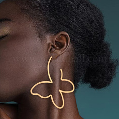 Hollow Butterfly Alloy Stud Earrings&nbsp;FS-WG4F065-01
