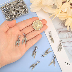 Tibetan Style Alloy Wing Pendant Decoration&nbsp;HJEW-AB00504