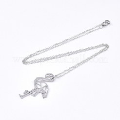 Non-Tarnish 201 Stainless Steel Pendant Necklaces&nbsp;NJEW-T009-JN024-1-45