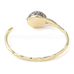 Natural Pearl & Paua Shell Open Cuff Bangles&nbsp;BJEW-C068-01G