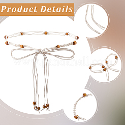 1Pc Ethnic Style Waxed Cord Braided Rope Tie Belts&nbsp;AJEW-CP0010-70A