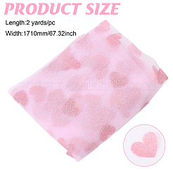 Heart Shapes Nylon Fiber Embroidery Lace Cloth Fabric&nbsp;DIY-WH0588-91B