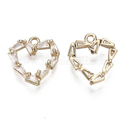 Brass Micro Pave Cubic Zirconia Charms&nbsp;X-KK-R111-066