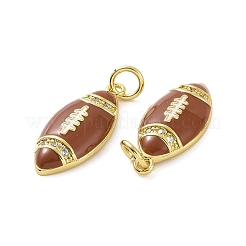 Rack Plating Brass Micro Pave Cubic Zirconia Pendants&nbsp;KK-C008-28G