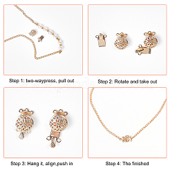 12Sets 3 Style 3-Strand 6-Hole Brass Box Clasps&nbsp;KK-BC0008-24