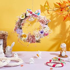5Pcs 5 Style Circle Shape Rattan Vine Branch Wreath Hoop&nbsp;DIY-OC0009-91