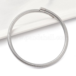 304 Stainless Steel Spring Bangles for Women&nbsp;BJEW-Z086-01P-01