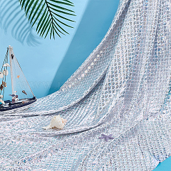 Fish Scale Pattern Polyester Fabric&nbsp;DIY-WH0899-324A