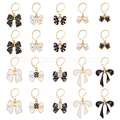 20Pcs 10 Styles Bowknot Alloy Enamel Pendant Locking Stitch Markers&nbsp;HJEW-SC00161