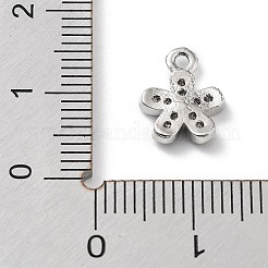 Rack Plating Brass Micro Pave Cubic Zirconia Pendants&nbsp;KK-P247-08P