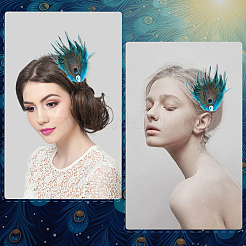 Feather & Alloy Alligator Hair Clips&nbsp;PHAR-WH0018-31