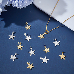 12Pcs 2 Colors Brass Pendants&nbsp;KK-ME0001-58