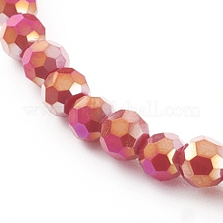 Electroplate Faceted Round Glass Beaded Bracelets&nbsp;BJEW-JB06124