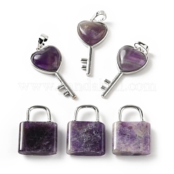 Natural Amethyst Pendants&nbsp;G-E580-01P-09