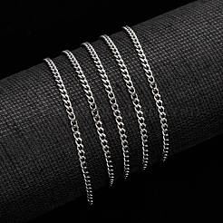 Tarnish Resistant 304 Stainless Steel Curb Chains&nbsp;CHS-P003-05P