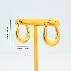 Vintage Brass Oval Hoop Earrings&nbsp;GT1650