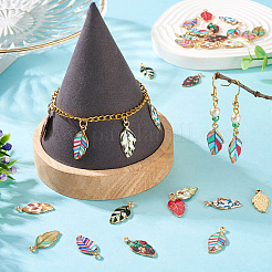 13Pcs 13 Styles Alloy Enamel Pendants&nbsp;ENAM-TA0009-06