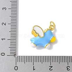 Brass Enamel Charms&nbsp;KK-A252-31G-01