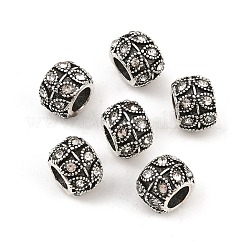 Antique Silver Plated Alloy Rhinestone Large Hole European Beads&nbsp;MPDL-R041-02A