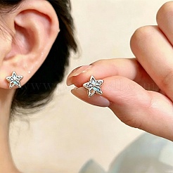 Women's Brass Stud Earrings&nbsp;KK-CBA6599-02P