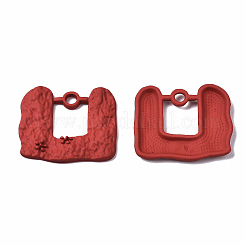 Spray Painted Alloy Pendants&nbsp;PALLOY-Q434-011G-NR